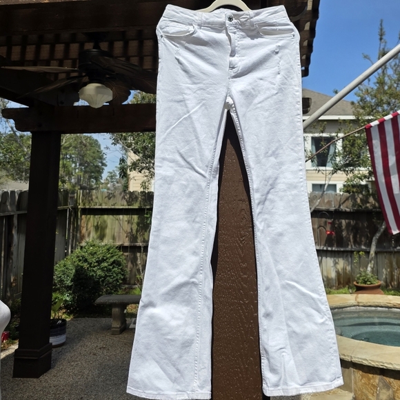 Nwot Zara White Flared Jeans Eu 40, Us 8 - Picture 10 of 10